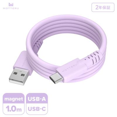 ふるさと納税 海老名市 マグネットシリコンケーブル A to C 1m ペールアイリス(MOT-MGSAC100) | 