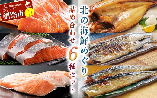 8月発送 海鮮 詰め合わせ 6種セット 北の海鮮めぐり 鮭 サーモン さんま ほっけ 干物 刺身 紅鮭 銀鮭 開きホッケ セット 海鮮福袋  F4F-2799