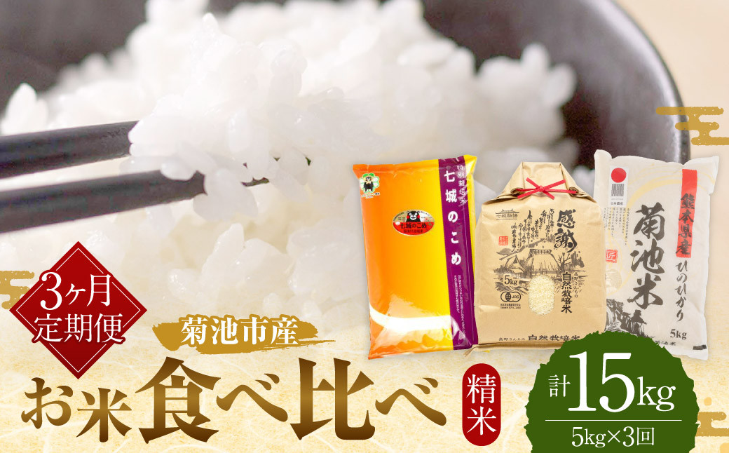 
            【1ヶ月に1回計3回届くお米の定期便】事業者別 お米 食べ比べ 約5kg×3回 合計約15kg 米 こめ コメ おこめ ご飯 ごはん 精米 ヒノヒカリ
          