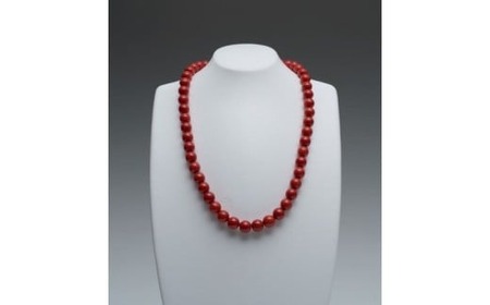 【最高級】天然宝石 赤サンゴ 丸玉ネックレス アクセサリー ネックレス ジュエリー 珊瑚 赤珊瑚 kn117
