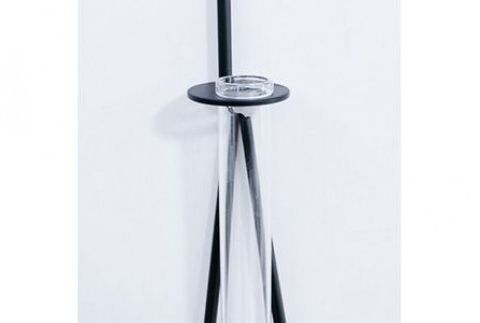 ALART〈アルアート〉Strings　SMセット（Strings　S・M　各1個） 壁面用花器　金属素材を用いたモダンなアイテム　アルミならではの80ｇと軽量さ・手染めによる漆黒色が特徴 F7Z-2