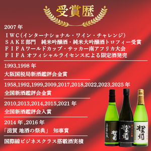 松の司 純米大吟醸 「黒」 純米大吟醸 「陶酔」  720ml セット 金賞 受賞酒造 (日本酒 飲み比べ 酒 清酒 地酒 純米酒 松の司 瓶 ギフト お歳暮 プレゼント 松瀬酒造 滋賀 竜王  