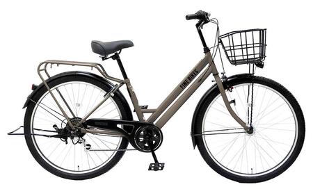 《9月末までの限定寄付額》完成品でお届け！シティサイクル 27.5インチ 自転車 通勤 通学 自転車 オートライト シマノ製外装６段変速 自転車《7月下旬頃発送》［京都 自転車 シティサイクル 人気 おすすめ 自転車 スポーツ アウトドア ツーリング ブランド メーカー ］FAT-FBFT2756 【マットミリタリーブラウン(H56T)】
