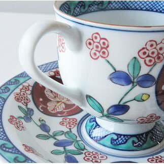 【篠英陶磁器オリジナル】 有田焼 古伊万里草花紋 珈琲碗皿 篠英陶磁器 カップ＆ソーサー コーヒーカップ おしゃれ 記念日 ギフト A50-235_イメージ4