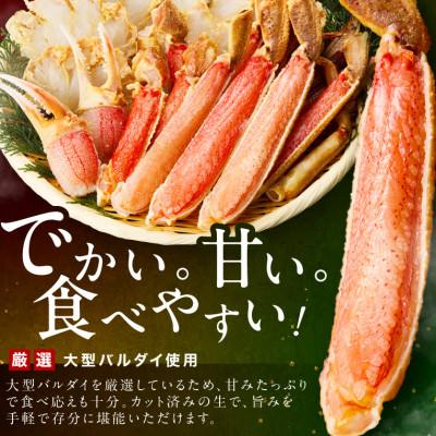 ふるさと納税 泉南市 □生本ズワイガニ ハーフポーション 大型バルダイ使用 約2kg(総重量3kg)ふるさと納税3.0 |  | 01
