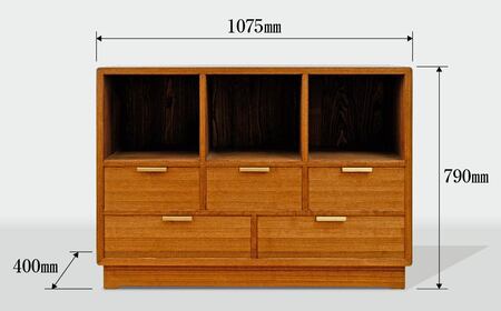 【桐箪笥】 春日部桐箪笥 パウロナワイドチェスト | インテリア インテリア