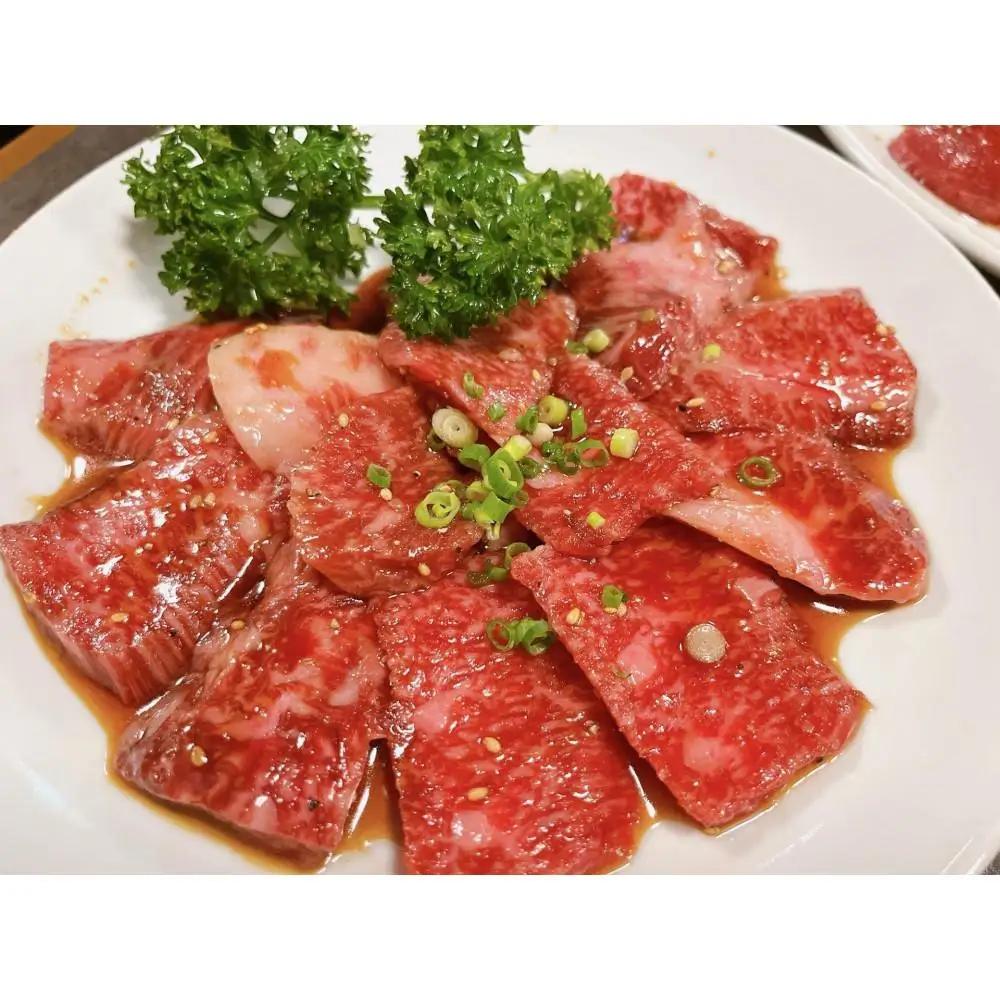 【定期便全3回】博多和牛A4ランク以上焼肉用タレ漬550g　　　