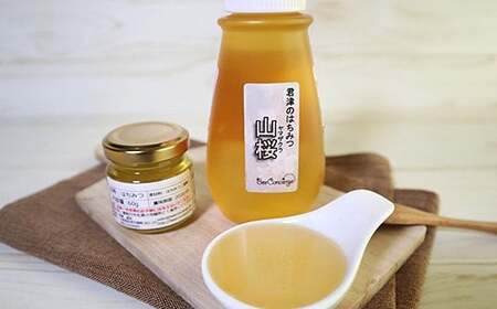 純国産  山桜 はちみつ 260g ＆ 季節のはちみつセット 60g×2個｜非加熱 純粋 天然 蜂蜜 単花蜜 やまざくら ハチミツ ギフト｜千葉県 君津市