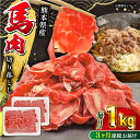 【ふるさと納税】【全3回定期便】馬小間切り落とし 1kg ( 500g × 2パック ) 馬刺 赤身 馬肉 熊本県 小間【五右衛門フーズ】[YBZ036]