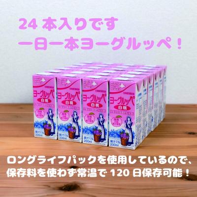 ふるさと納税 平取町 北海道日高乳業【秋冬限定】白桃ヨーグルッペ 200ml×24本 |  | 01