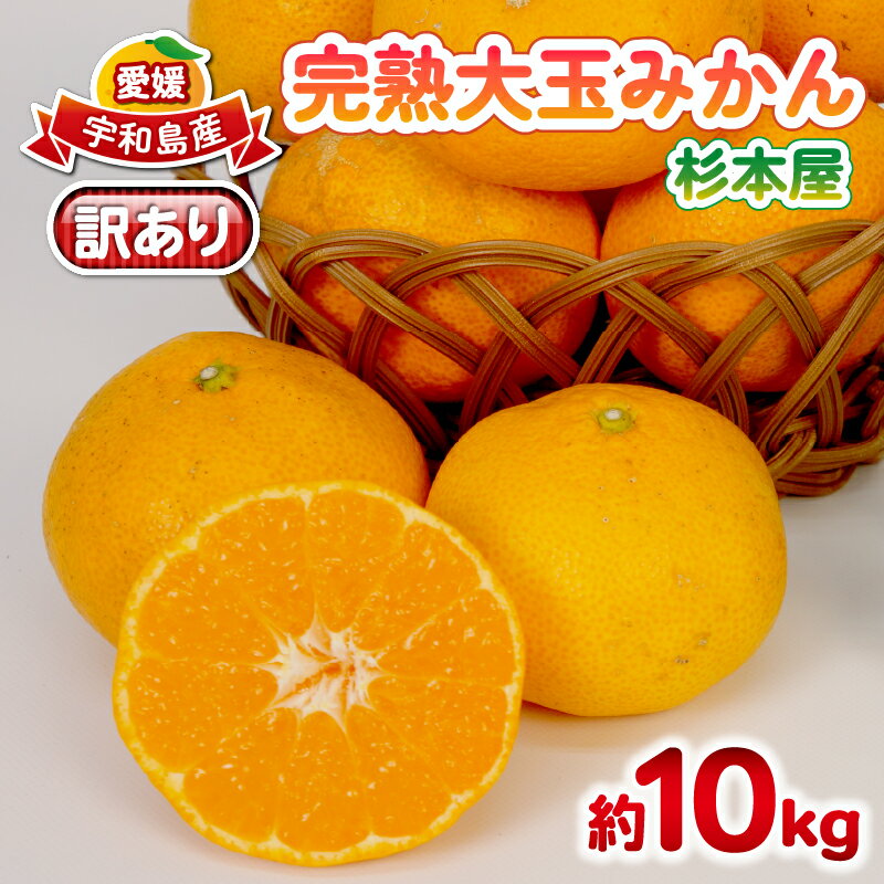 【ふるさと納税】 みかん 10kg 訳あり 完熟 大玉みかん 杉本屋 完熟みかん mikan わけあり 訳アリ 訳あり品 愛媛みかん 愛媛蜜柑 愛媛ミカン 温州 愛媛県産 温州みかん 果物 くだもの フルーツ 柑橘 みかん 蜜柑 産地直送 数量限定 国産 愛媛 宇和島 B010-143017