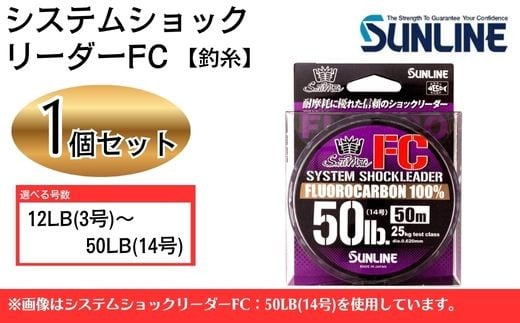 
            システムショックリーダー FC 釣糸 12LB(3号) ~ 50LB(14号) 1個【サンライン】
          