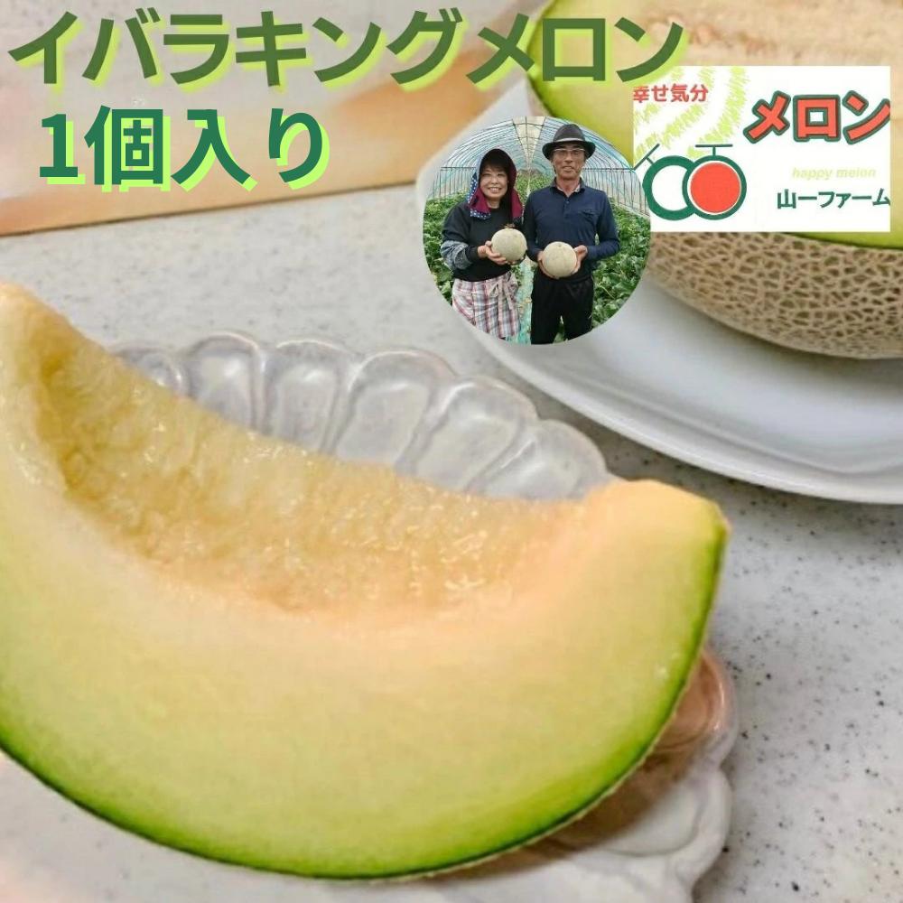 
            メロン めろん  イバラキングメロン 1個（大玉1.5kg以上） 山一ファーム おすすめ 人気 国産 山一ファーム 茨城 鉾田 フルーツ 旬 プレゼント 贈り物 甘い ヘルシースイーツ 産地直送 農業王国 青肉 緑肉 送料無料
          