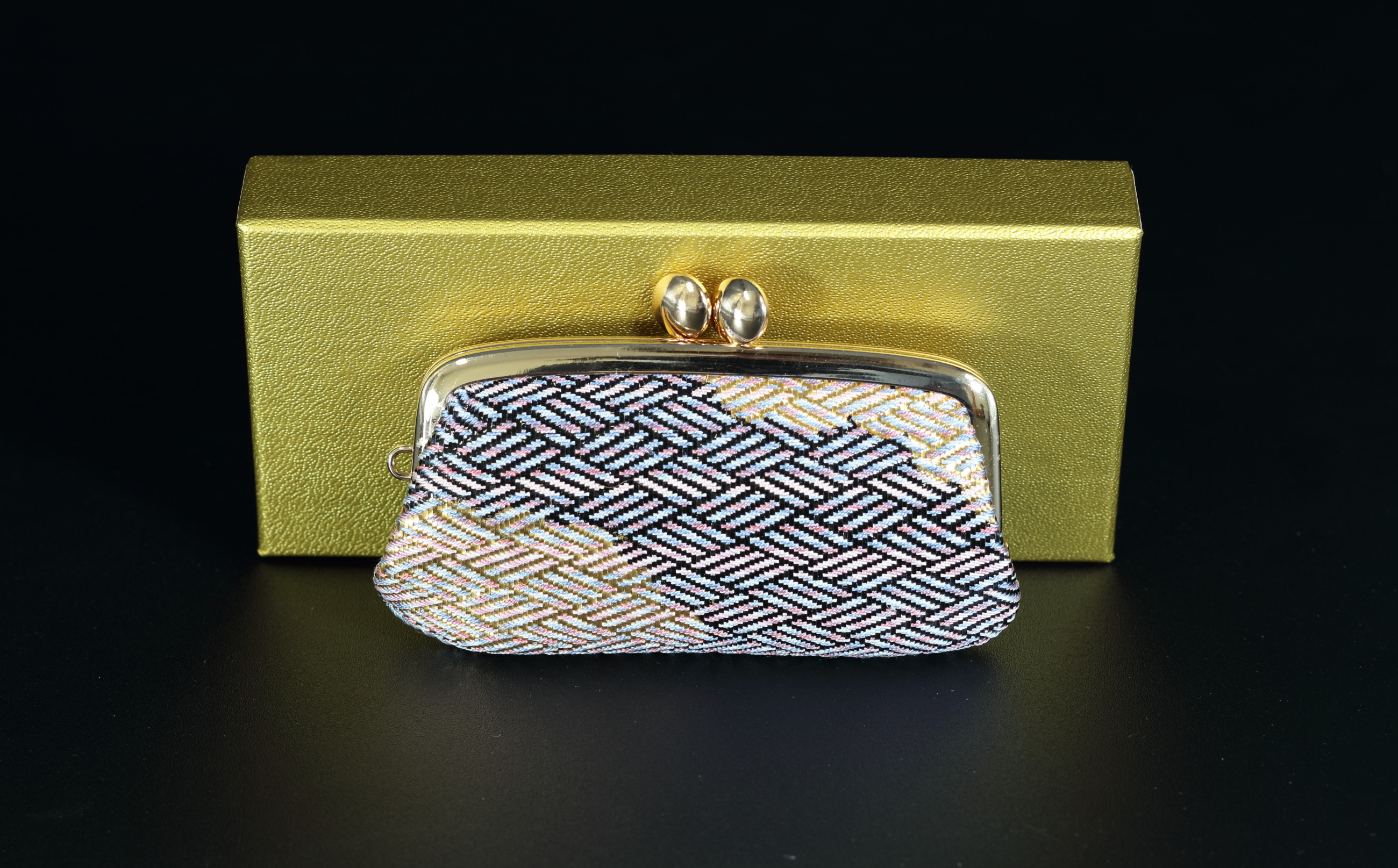 井手美弥子 佐賀錦 多色四本網代(小銭入れ)