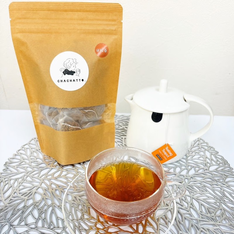 chachatto. ほうじ茶 ひも付きティーバックセット(2パック) ( ほうじ茶 ティーバック お茶 テトラ型 )【A5-018】