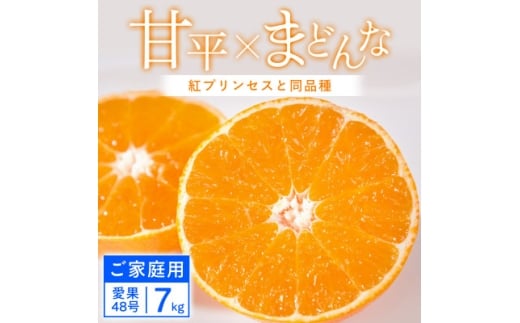 ＜ご家庭用＞甘平×まどんな 7kg「紅プリンセス」と同品種 愛媛果試48＜F25-319＞【1713698】