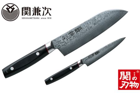 ダマスカス包丁 彩雲 2本セット(ペティナイフ120ｍｍ・三徳)