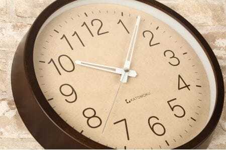 KATOMOKU muku clock≪km-45BR≫木製掛け時計(ブラウン)【B-77-B1】