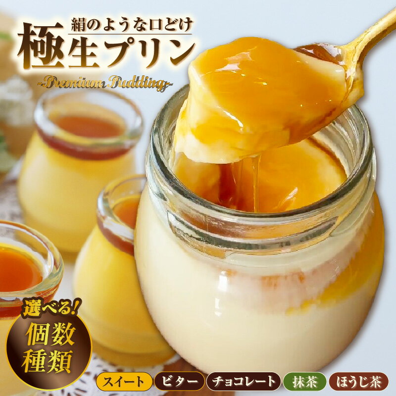 【ふるさと納税】極生プリン 2種 または 5種【選べる味の種類・個数】絹のようななめらかなプリン スイーツ 瓶入りプリン 詰め合わせ セット 専門店のプリン デザート ギフト なめらかプリン 愛知県 知立市 送料無料
