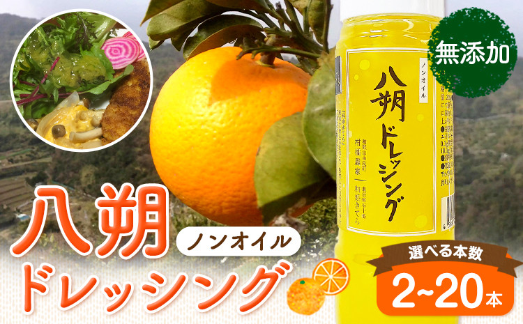 
                  八朔ドレッシング 選べる 2本 3本 6本 11本 20本 Farm＆lab 《30日以内に発送予定(土日祝除く)》和歌山県 日高町 八朔 ドレッシング 無添加 はっさく 柑橘 調味料
                