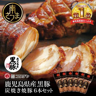 ふるさと納税 南さつま市 【鹿児島県産】黒豚の炭焼き焼豚 6本セット 160g×6本
