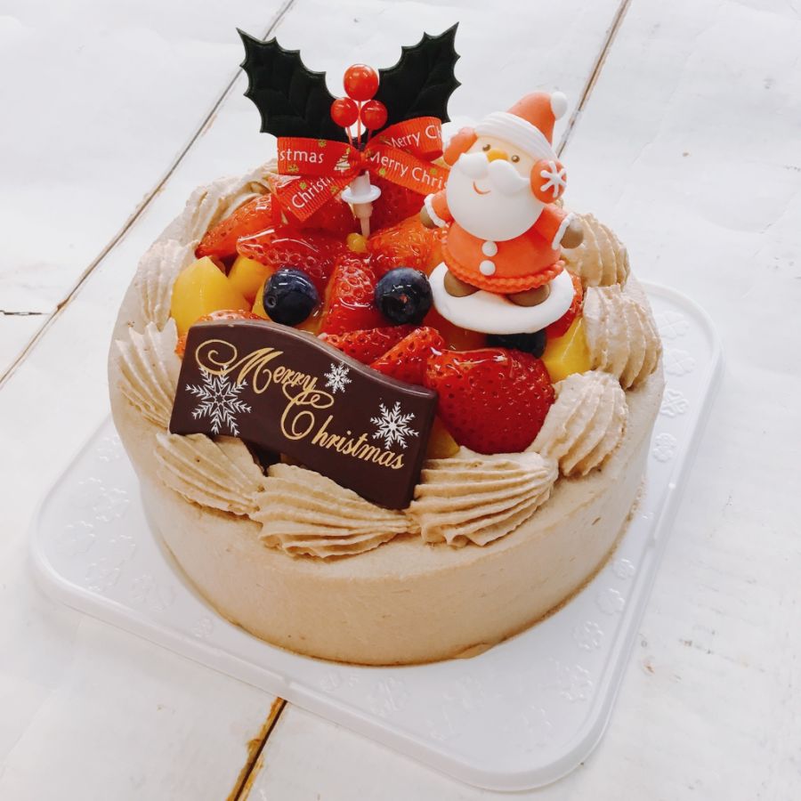 クリスマスフルーツチョコレートデコレーションケーキ【19日・20日指定日お届け】