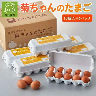 【ふるさと納税】菊ちゃんのたまご10個入×6パック【1185775】