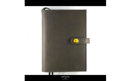 maf pinto (マフ ピント) レザー手帳カバー B6 グレー 本革 日本製