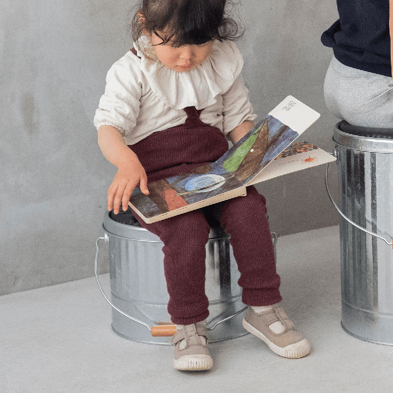 クッション付きスツール缶S　シルバー　インテリア 収納 椅子 スツール おしゃれ