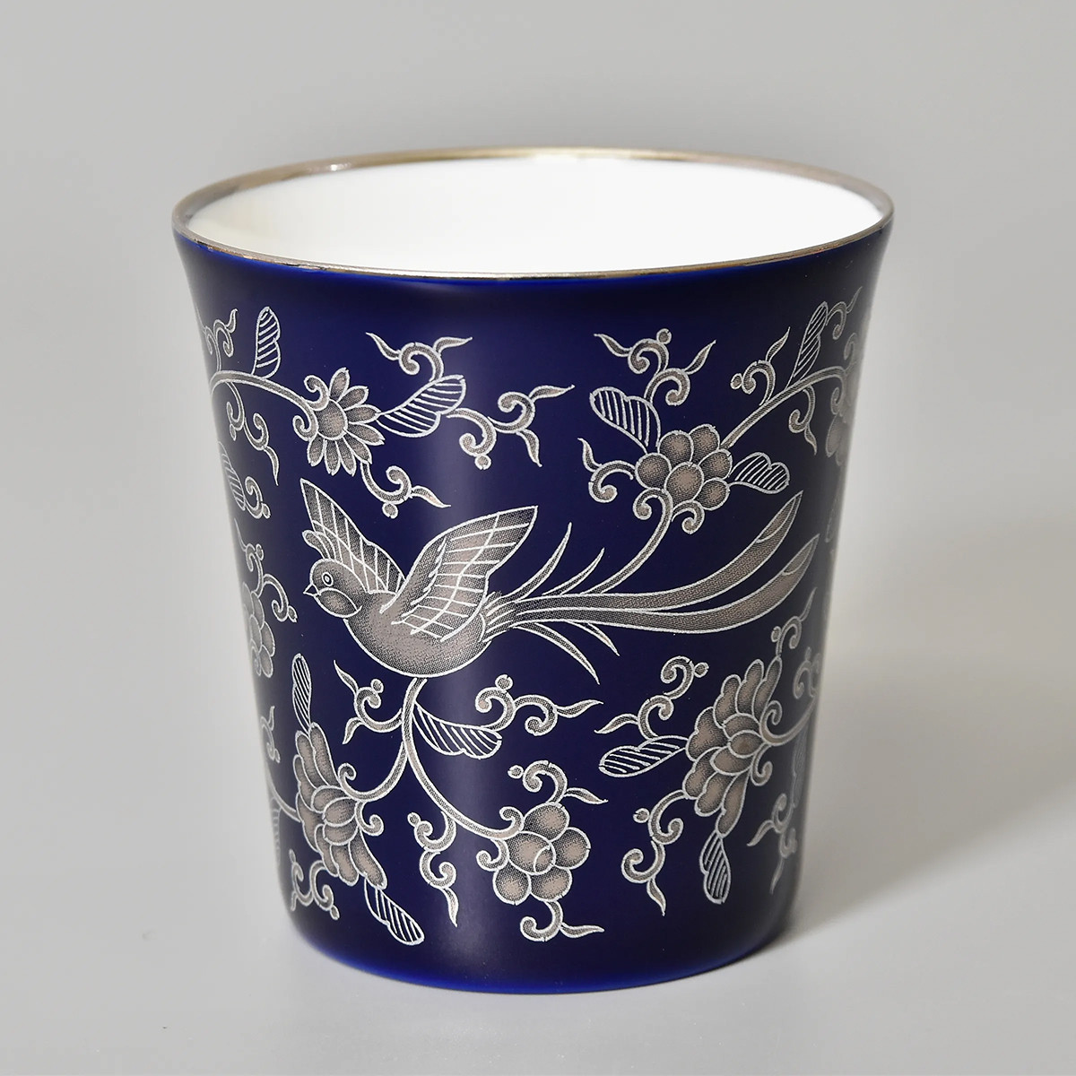 
            【有田焼/香蘭社】ルリ花鳥唐草文・フリーカップ
          
