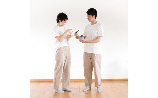 33-15 播州織shuttle ユニセックス ソリッドパンツ（ベージュ）サイズ１(U)