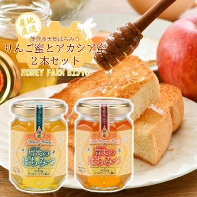 ふるさと納税 羽咋市 能登産天然はちみつ『りんご蜂蜜&amp;アカシア蜂蜜』セット