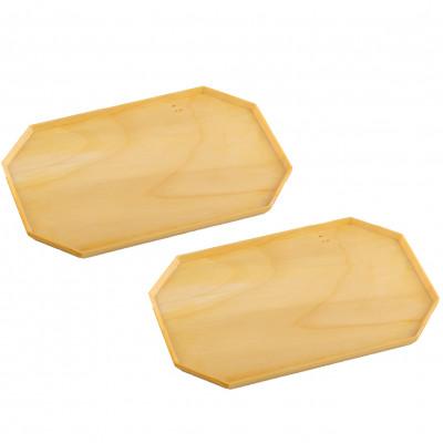 ふるさと納税 佐世保市 長崎県産いちょうトレー2枚セット(コップ置き丸加工なし) |  | 01