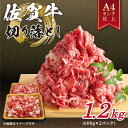 【ふるさと納税】佐賀牛 訳あり A4～A5等級 切り落とし 1.2kg （600g×2パック） J1052