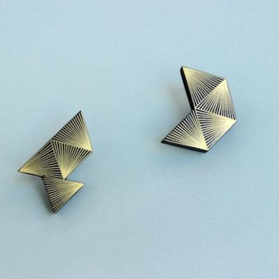 ふるさと納税 ふじみ野市 伝統技法　截金「KIRIKANE」アクセサリー　ピアス 折紙 “orikami”