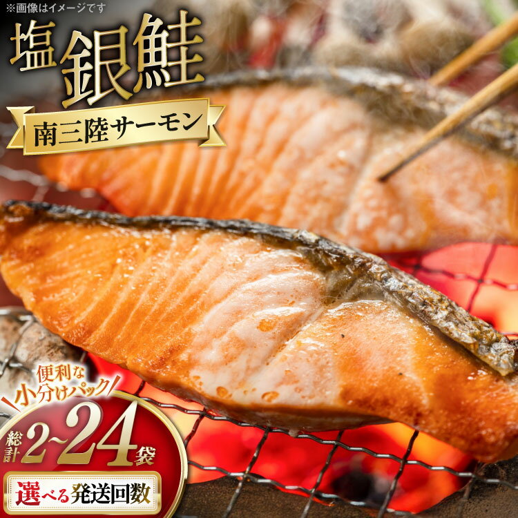 【ふるさと納税】 【選べる発送回数】 塩銀鮭 パック 3切×2袋 [たみこの海パック 宮城県 南三陸町 m304amh560096] 鮭 切り身 サーモン 銀鮭 塩銀鮭 シャケ 切身 さけ サケ 国産 小分け 個包装 冷凍 3回 6回 12回 定期便 定期