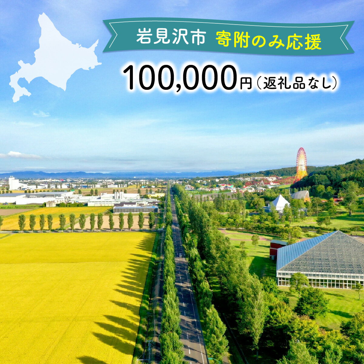 【ふるさと納税】【返礼品なし】岩見沢市 寄附のみ応援 100,000円【応援寄附】