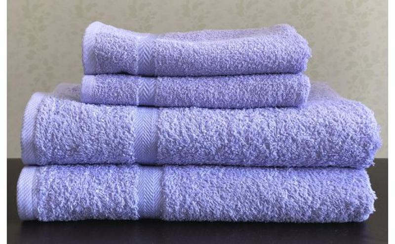 泉州タオルＪＯＹバス＆フェイス４枚セット（ウィスタリアバイオレット）【泉州タオル 国産 吸水 普段使い 無地 シンプル 日用品 家族 ファミリー】