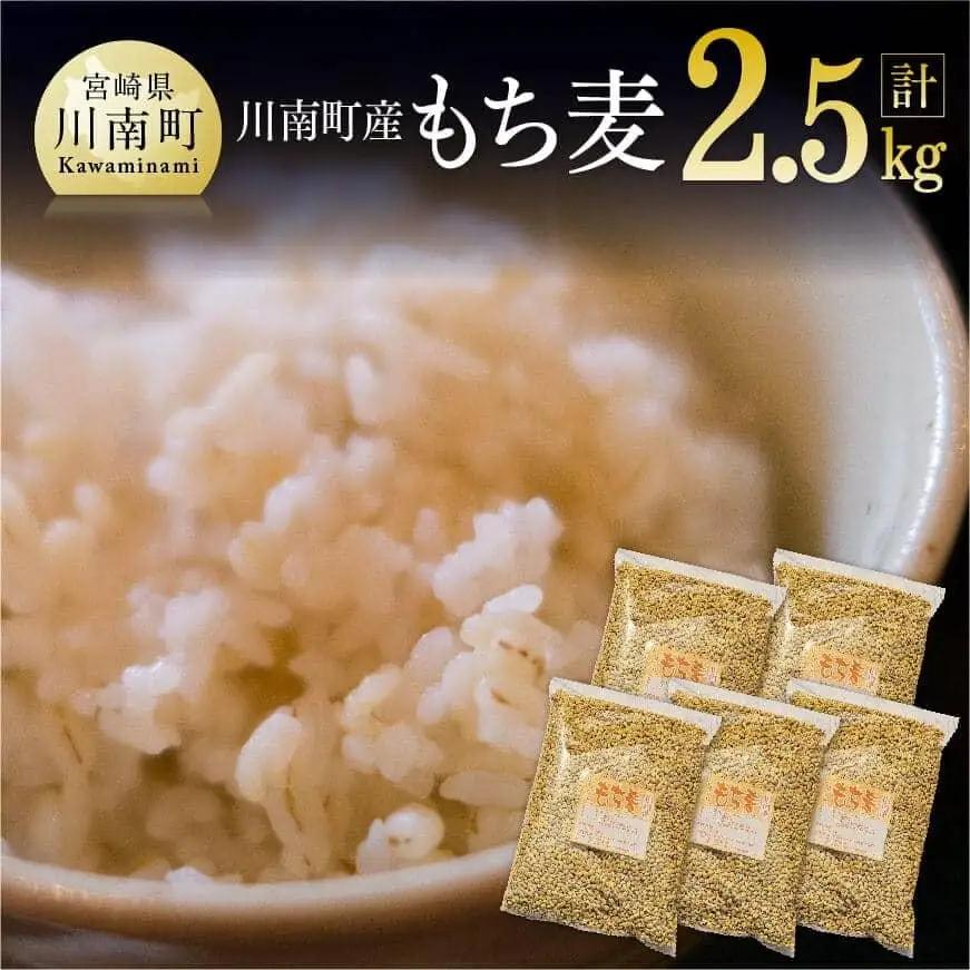 令和8年産 もち麦500g×5袋 【 ふるさと納税 国産 麦 もち麦 食物繊維 数量限定 宮崎県産 川南町産 送料無料 】