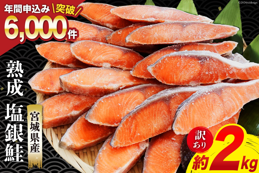
            訳あり 宮城県産 熟成 銀鮭 切身 約2kg [宮城東洋 宮城県 気仙沼市 20563343] 鮭 海鮮 魚介類 国産 さけ 鮭 甘口 サケ 鮭切身 シャケ 切り身 冷凍 おかず 弁当 支援 事業者支援 サーモン 魚 銀鮭切り身
          