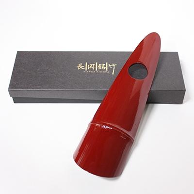 ふるさと納税 亀岡市 京銘竹ボトルスタンド漆(朱)　京都の工芸コラボ・竹垣職人ハンドメイド |  | 01