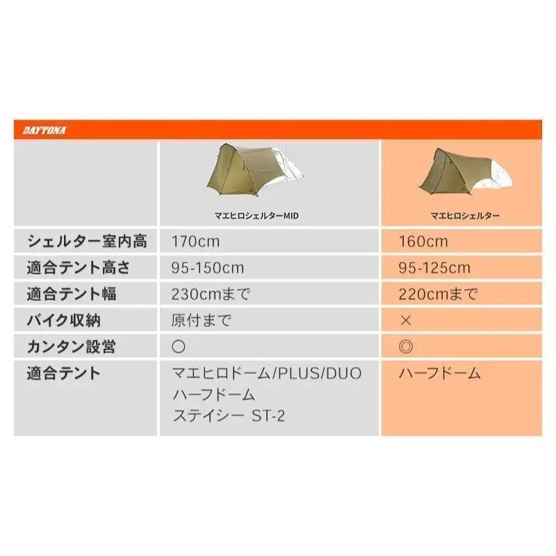 キャンプ シェルター ツーリング デイトナ キャンプ用品
