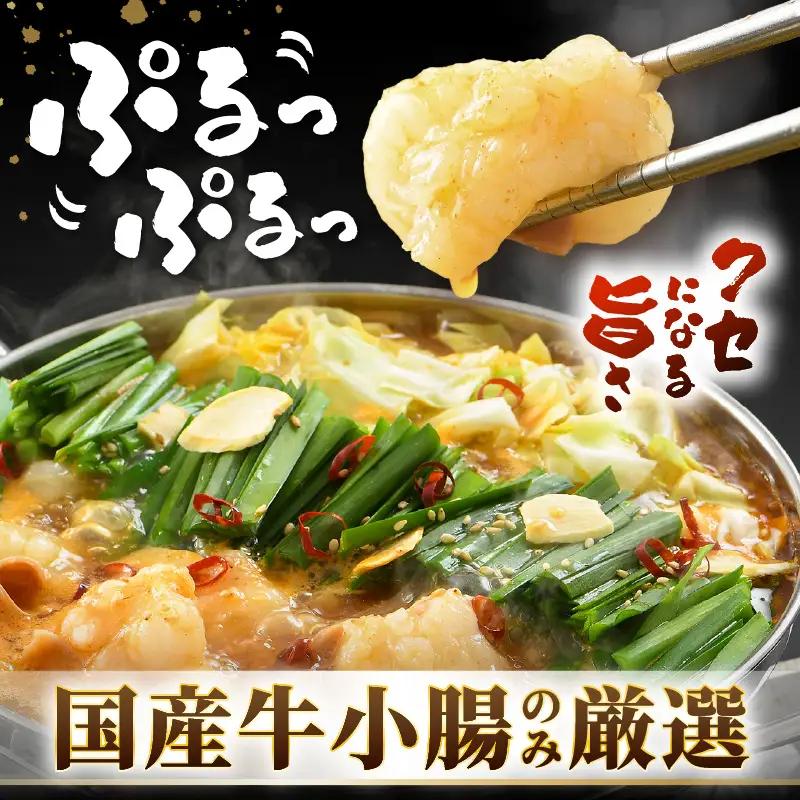 ぷるるんもつ鍋セット（約4～5人前）越前のホルモン屋 国産牛 ／ 価格下げました！ 味噌 牛肉 モツ 小腸 ホルモン 冬 鍋 国産 国産牛 牛ホルモン おつまみ 冷凍 やみつき 人気 アウトドア キャ