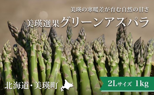 
                  【令和9年産先行予約】グリーンアスパラ 2Lサイズ 1kg <令和9年発送 > 北海道産 美瑛選果   | グリーン アスパラガス アスパラ あすぱら あすぱらがす 採れたて 新鮮 旬 産地直送 野菜[019-80]
                