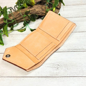 【ヌメ革】グレージングヌメのミニ財布 本革 