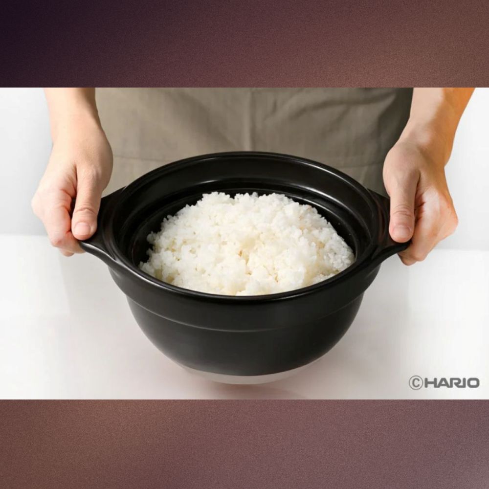 【萬古焼（ばんこやき）】フタがガラスのご飯釜 1～2合炊き 令和7年モデル せんが陶器│HARIO ハリオ  直火 土鍋 耐熱 ガラス 食器 キッチン用品  日本製 ご飯 ごはん釜 炊飯器_イメージ5