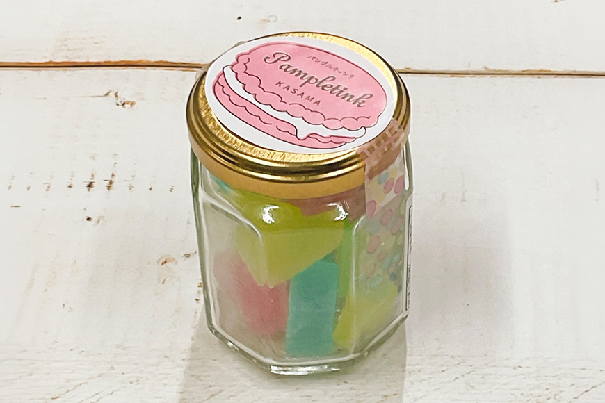 食べる宝石 琥珀糖 2瓶セット 甘い 寒天ゼリー ジャム瓶 カラフル シャリシャリ ゼリー 寒天 手作り ギフト プレゼント 贈り物 かわいい おいしい お菓子 おやつ 菓子 パンプルティンク 笠間市