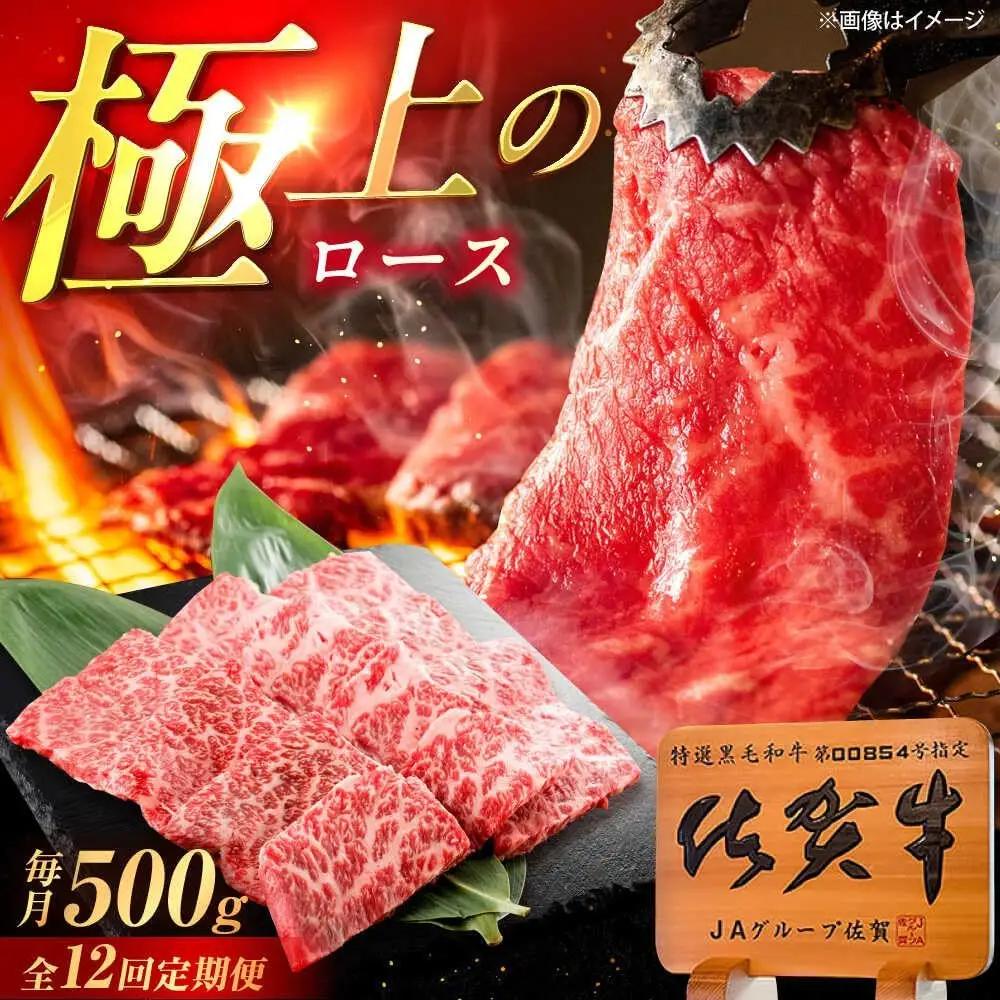 【12回定期便】 佐賀牛 焼肉ロース 500g 焼肉 [UEM057]