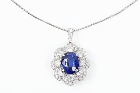 【ふるなび限定】【一点もの】サファイア（4.01ct）ダイヤモンドプラチナペンダント　R115　K06138-H　FN-Limited-SP