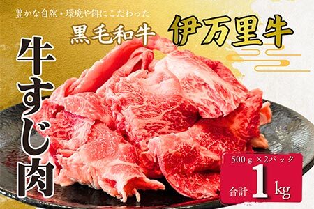 【数量限定】伊万里牛 ひきすじ 1kg(500ｇ×2Ｐ) カレー おでん 牛すじ煮込み どて煮 J962